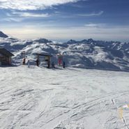 De top van het skigebied (2.620 meter hoogte)