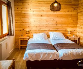 Chalet la Marmotte  - Sous sol - slaapkamer met boxsprings